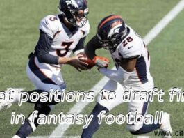 What positions to draft first in fantasy football