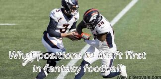 What positions to draft first in fantasy football