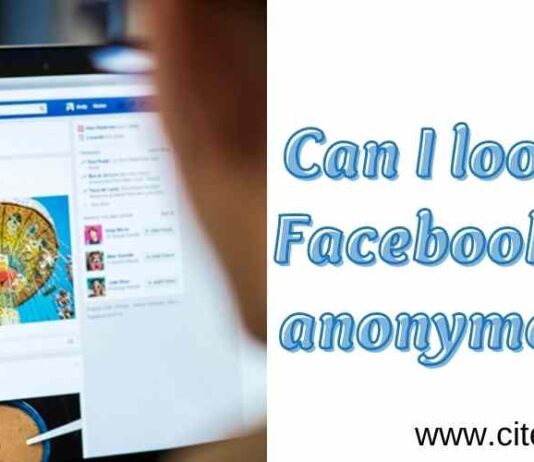 Can I look at a Facebook page anonymously?
