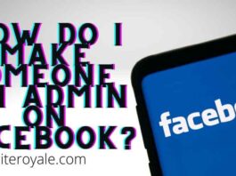 How do I make someone an admin on Facebook?