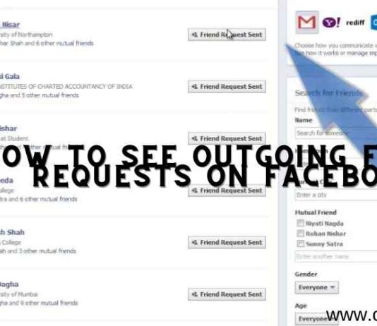 How to see outgoing friend requests on Facebook