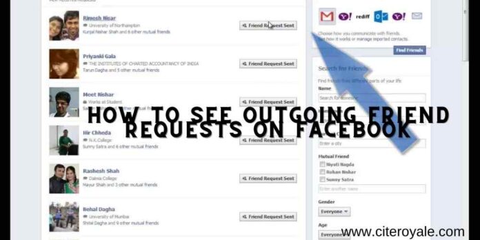 How to see outgoing friend requests on Facebook