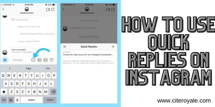 how to use quick replies on instagram