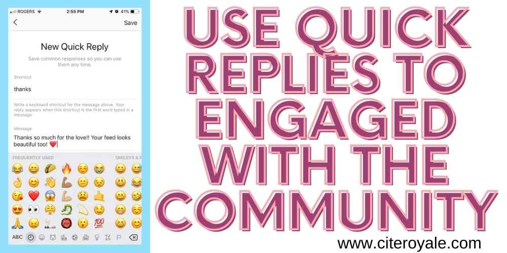 how to use quick replies on instagram